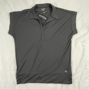 Ogio Medium Women’s Athletic Grey Polo Short Sleeve Breathable Shirt